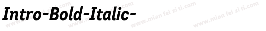 Intro-Bold-Italic字体转换