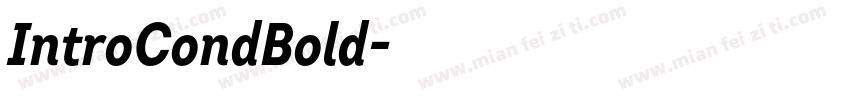 IntroCondBold字体转换