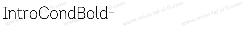 IntroCondBold字体转换