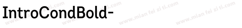 IntroCondBold字体转换