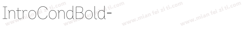 IntroCondBold字体转换