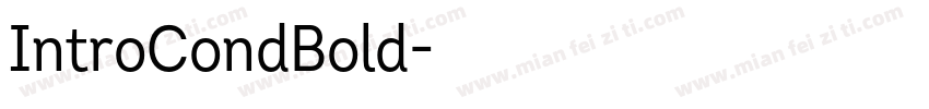 IntroCondBold字体转换