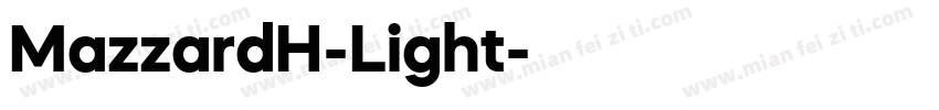 MazzardH-Light字体转换