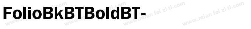 FolioBkBTBoldBT字体转换