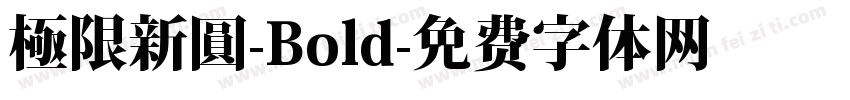 極限新圓-Bold字体转换