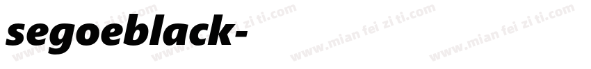 segoeblack字体转换