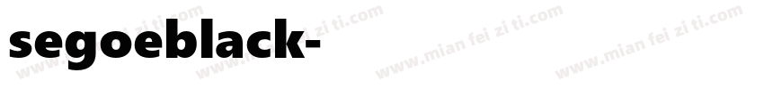 segoeblack字体转换