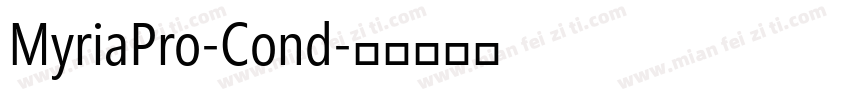 MyriaPro-Cond字体转换