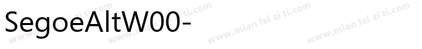 SegoeAltW00字体转换