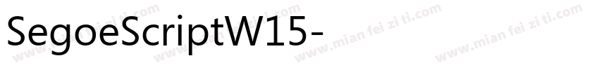 SegoeScriptW15字体转换
