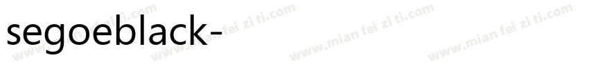 segoeblack字体转换