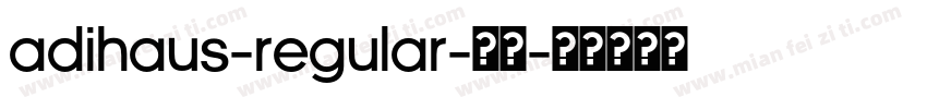 AdiHaus-Regular-常规字体转换