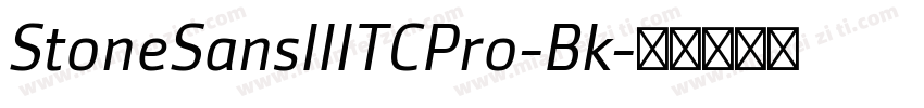 StoneSansIIITCPro-Bk字体转换