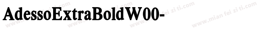 AdessoExtraBoldW00字体转换