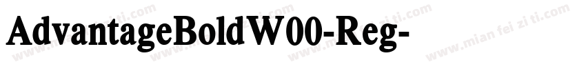 AdvantageBoldW00-Reg字体转换
