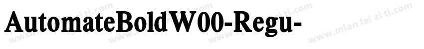AutomateBoldW00-Regu字体转换