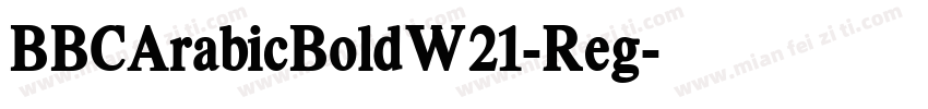 BBCArabicBoldW21-Reg字体转换
