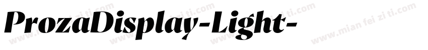 ProzaDisplay-Light字体转换