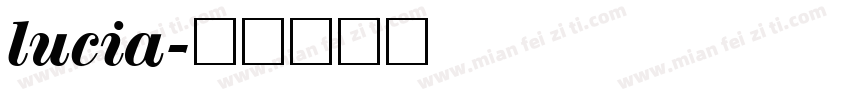 lucia字体转换