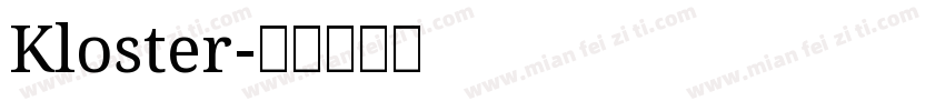 Kloster字体转换