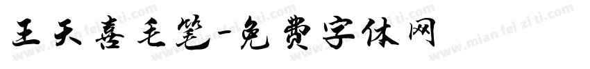 王天喜毛笔字体转换