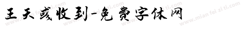 王天彧收到字体转换