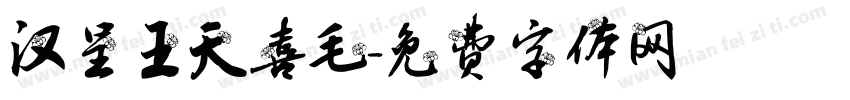 汉呈王天喜毛字体转换