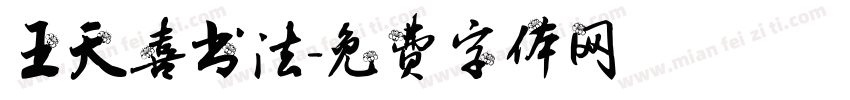 王天喜书法字体转换