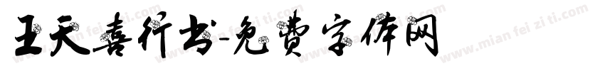 王天喜行书字体转换