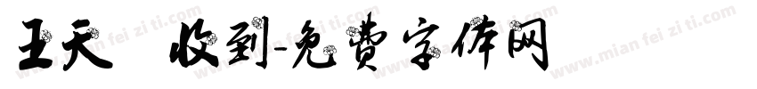 王天彧收到字体转换