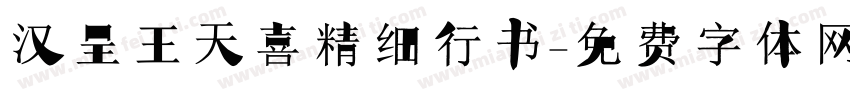 汉呈王天喜精细行书字体转换