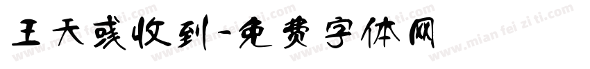 王天彧收到字体转换