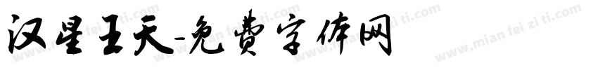 汉星王天字体转换