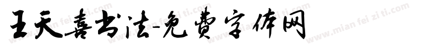 王天喜书法字体转换