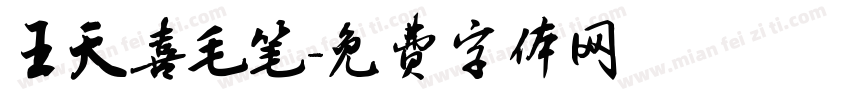 王天喜毛笔字体转换