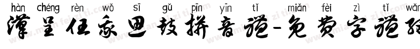 汉呈任我思鼓拼音体字体转换
