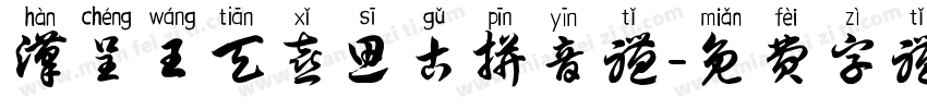 汉呈王天喜思古拼音体字体转换