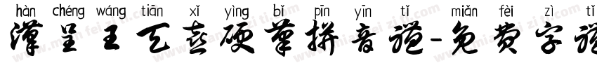 汉呈王天喜硬笔拼音体字体转换