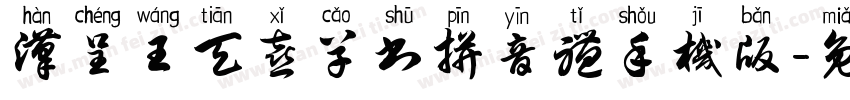汉呈王天喜草书拼音体手机版字体转换