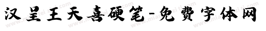 汉呈王天喜硬笔字体转换