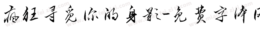 疯狂寻觅你的身影字体转换