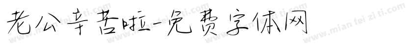老公辛苦啦字体转换
