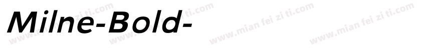 Milne-Bold字体转换