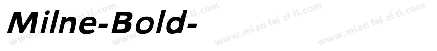 Milne-Bold字体转换