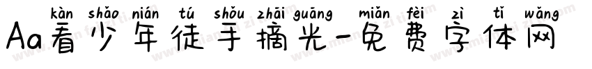 Aa看少年徒手摘光字体转换