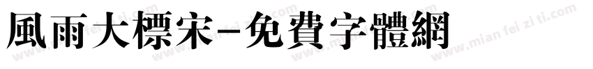 风雨大标宋字体转换