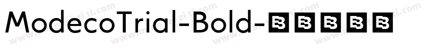 ModecoTrial-Bold字体转换