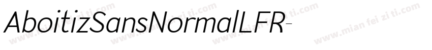 AboitizSansNormalLFR字体转换
