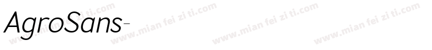 AgroSans字体转换