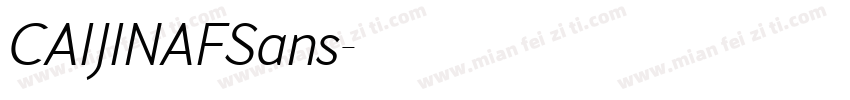 CAIJINAFSans字体转换